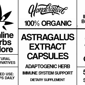 Astragalus Extract Capsules 500mg Per Serving - Immune Support