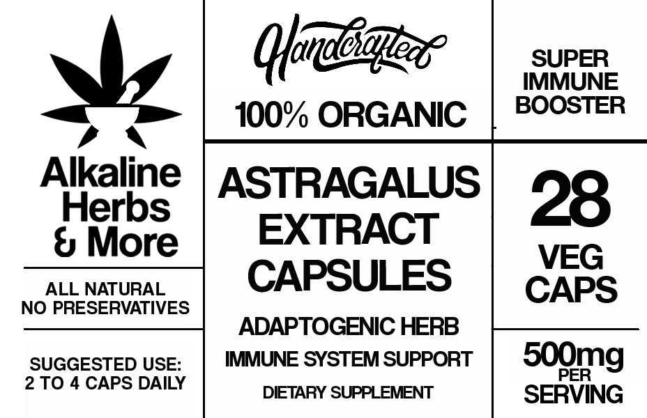 Astragalus Extract Capsules 500mg Per Serving - Immune Support